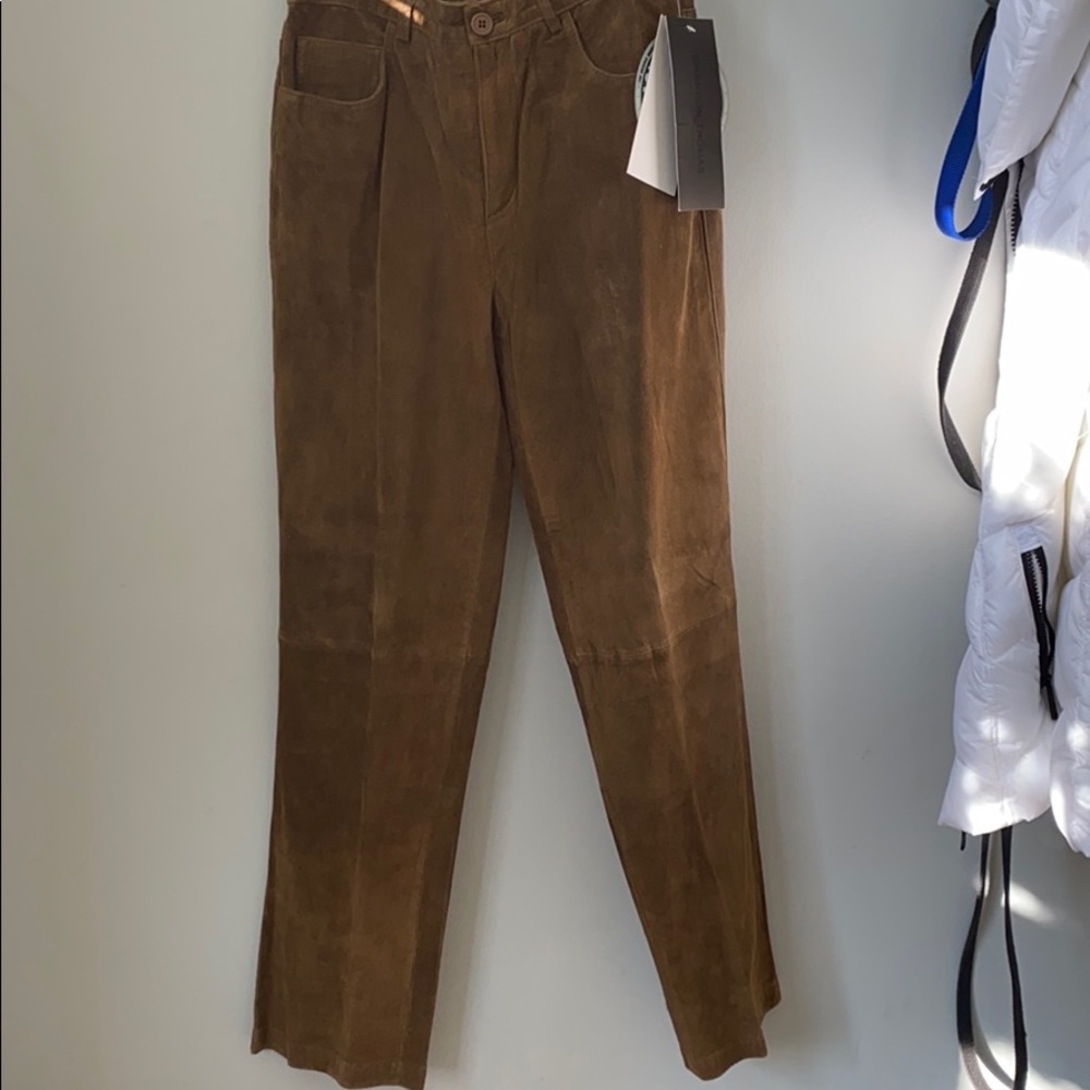 Suede brown pants